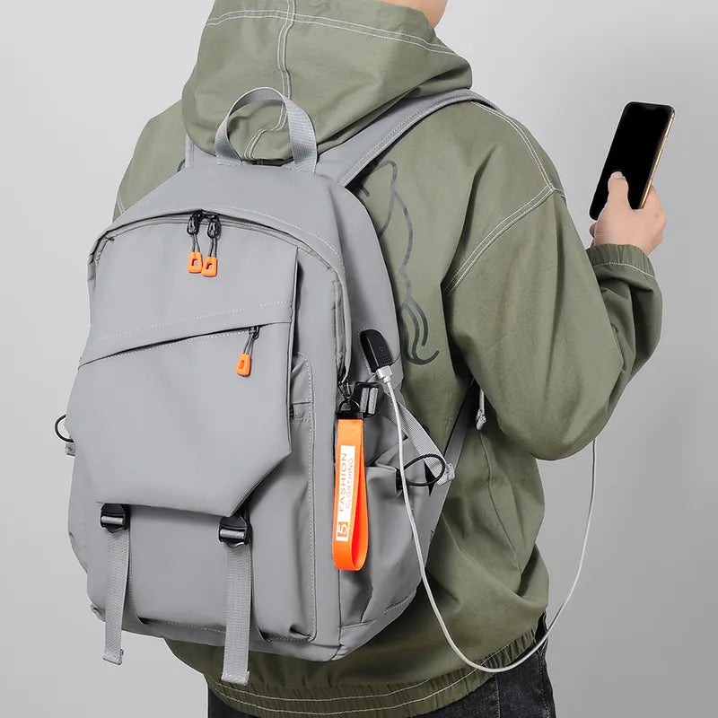 Waterproof coating backpack with USB charging men's laptop backpack suitable for work and school ShopOnlyDeal