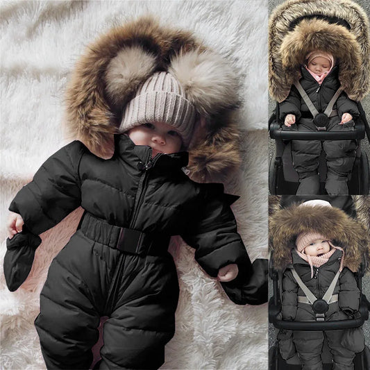 Baby Snow Suit Winter Clothes Infant Snowsuit Boys Girls Romper Jacket Hooded Down&Parkas Jumpsuit Warm Thick Coat Outwear Infant Clothing ShopOnlyDeal