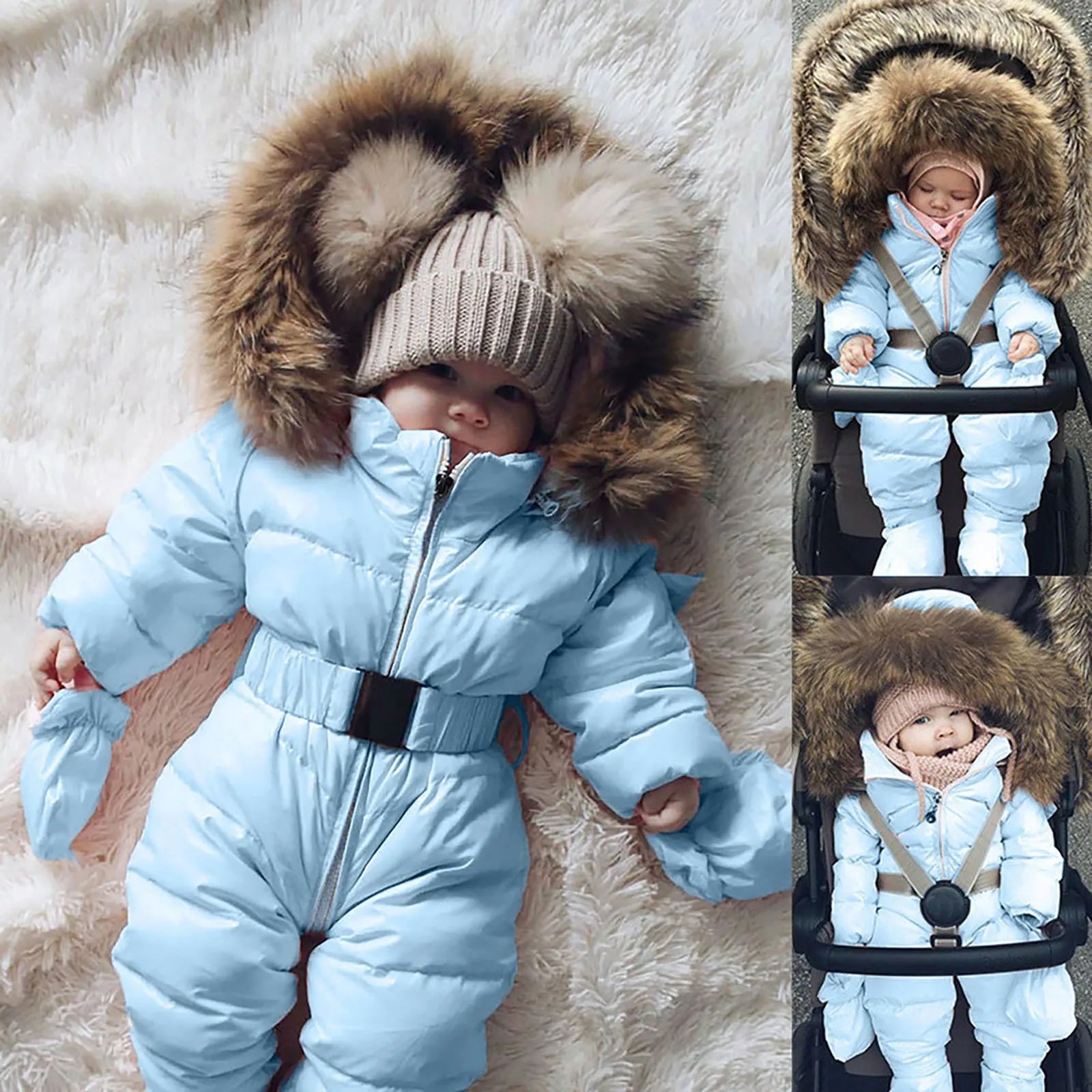 Baby Snow Suit Winter Clothes Infant Snowsuit Boys Girls Romper Jacket Hooded Down&Parkas Jumpsuit Warm Thick Coat Outwear Infant Clothing ShopOnlyDeal