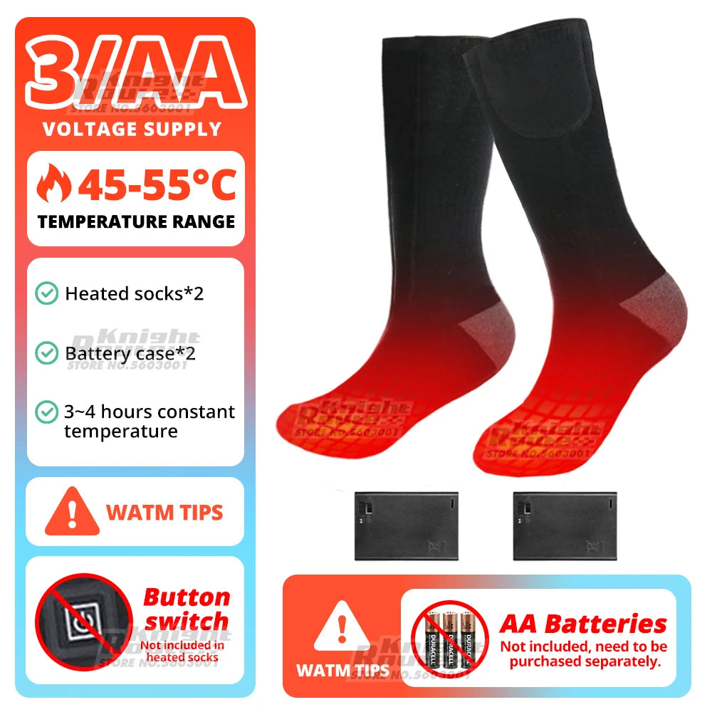 Winter Heated Socks Thermal Socks Men's Women's Heating Foot Warmer Electric Socks Warm Socks Cycling Heated Socks Ski Trekking ShopOnlyDeal