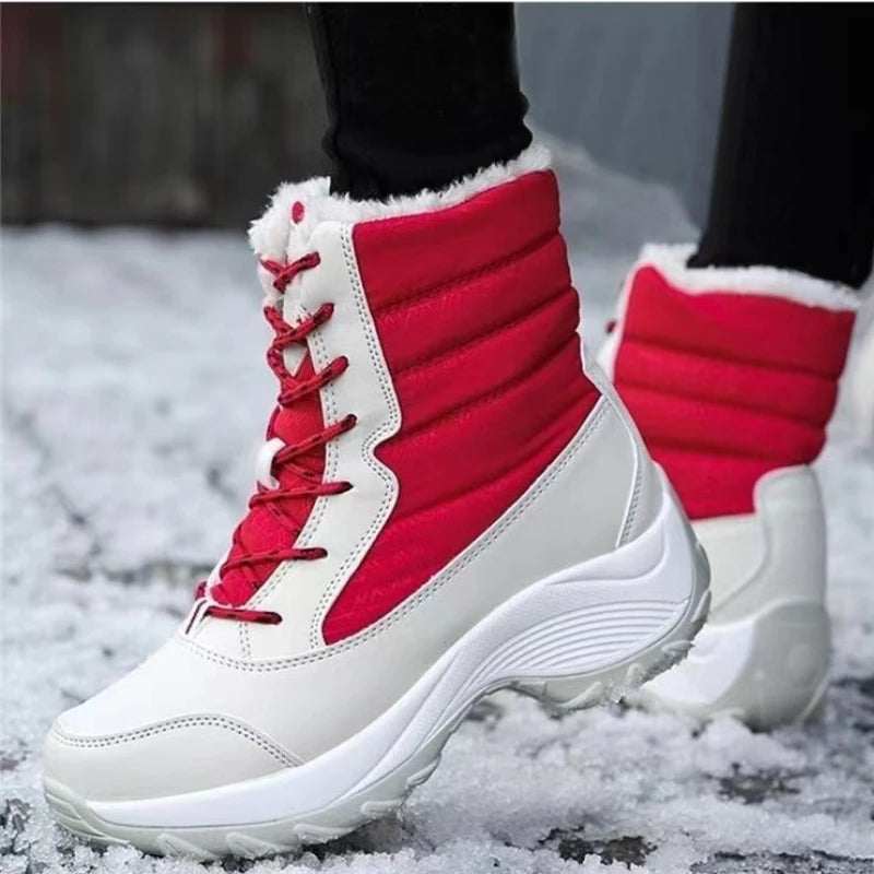 Winter Shoes Waterproof Boots Women Snow Boots Plush Warm Ankle Boots for Women Female Winter Plush Platform Thigh High Boots ShopOnlyDeal