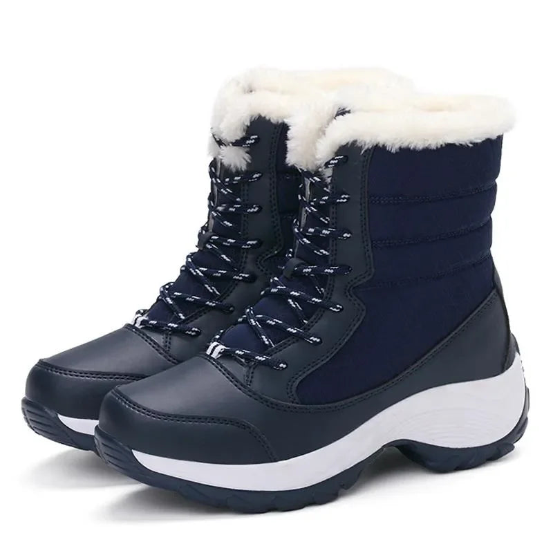 Winter Shoes Waterproof Boots Women Snow Boots Plush Warm Ankle Boots for Women Female Winter Plush Platform Thigh High Boots ShopOnlyDeal