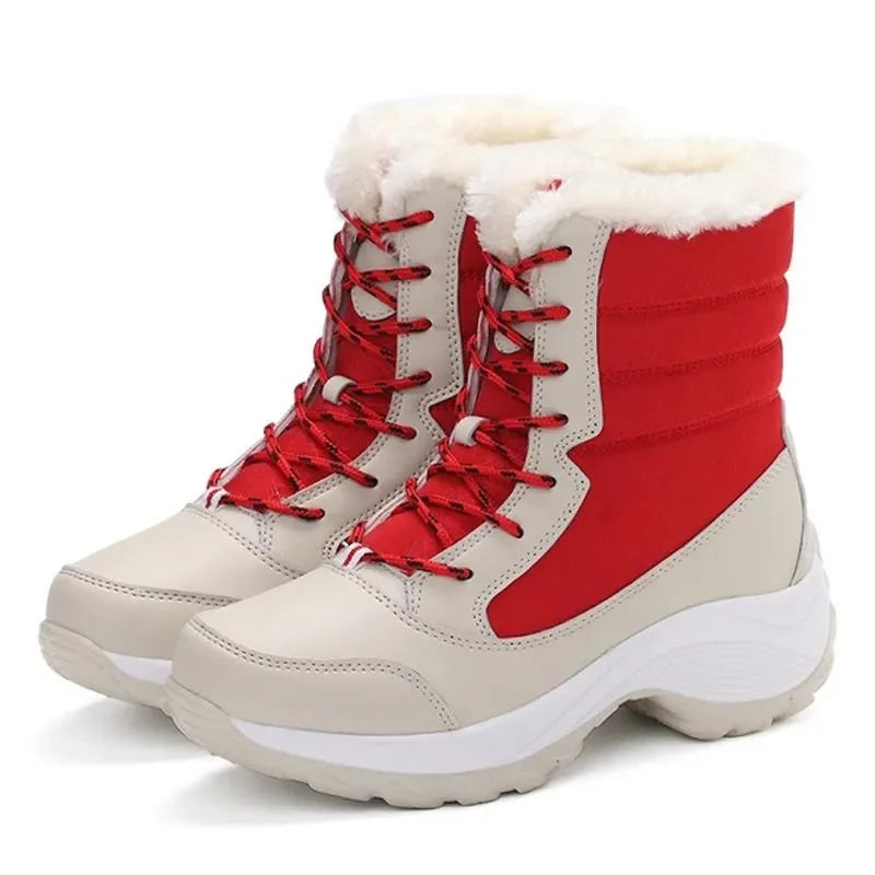 Winter Shoes Waterproof Boots Women Snow Boots Plush Warm Ankle Boots for Women Female Winter Plush Platform Thigh High Boots ShopOnlyDeal