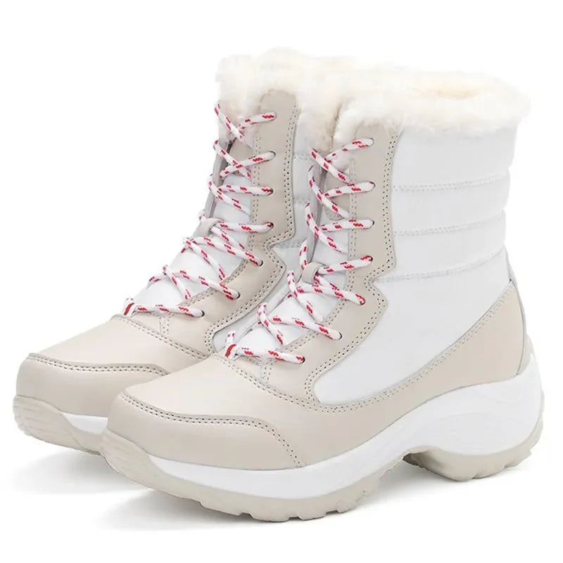 Winter Shoes Waterproof Boots Women Snow Boots Plush Warm Ankle Boots for Women Female Winter Plush Platform Thigh High Boots ShopOnlyDeal