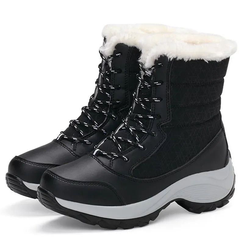 Winter Shoes Waterproof Boots Women Snow Boots Plush Warm Ankle Boots for Women Female Winter Plush Platform Thigh High Boots ShopOnlyDeal