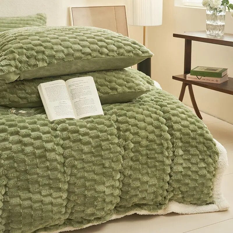 Winter Warm Blanket Double-sided Plush Duvet Cover Home Textiles Double Blanket Quilt Covers Queen Bedding Cover Luxury Comforter Cover Carlota & Therese Store