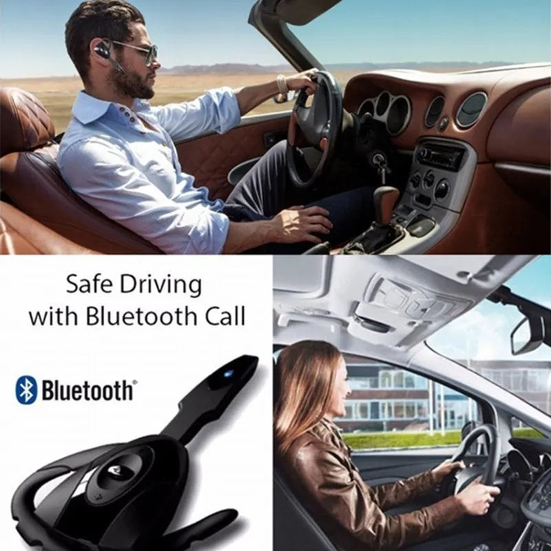 Wireless Headphones Business Earphones: Bluetooth-Compatible Headset with Microphone - Rechargeable, Standby for Car Driving & Sports Handsfree ShopOnlyDeal