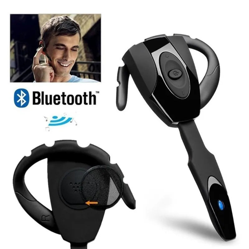 Wireless Headphones Business Earphones: Bluetooth-Compatible Headset with Microphone - Rechargeable, Standby for Car Driving & Sports Handsfree ShopOnlyDeal