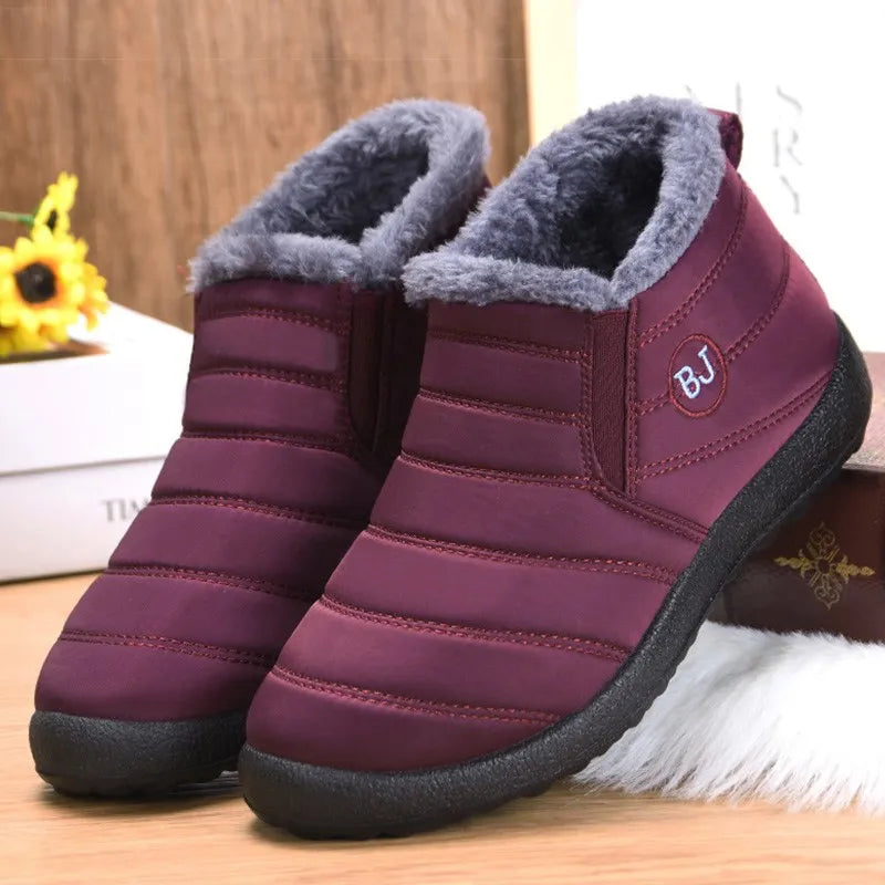 Warm Boots Slip On Winter Boots Trend 2023 Winter Shoes For Women Booties Short Waterproof Snow Fur Boots Ankle Bota Feminina ShopOnlyDeal