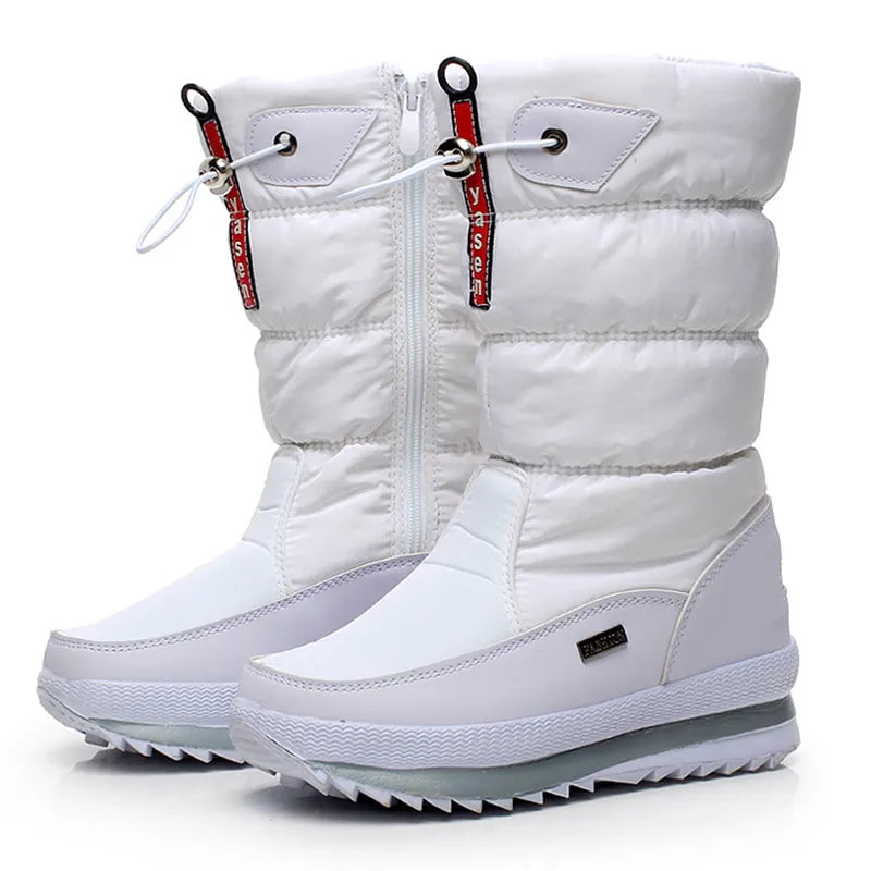 Women Snow Boots Platform Winter Boots Thick Plush Waterproof Non-slip Boots Fashion Women Winter Shoes Warm Fur Botas mujer yuzhe 0816 Store