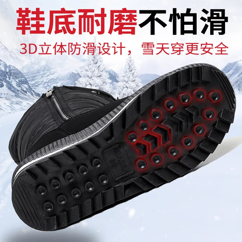 Women Snow Boots Platform Winter Boots Thick Plush Waterproof Non-slip Boots Fashion Women Winter Shoes Warm Fur Botas mujer yuzhe 0816 Store