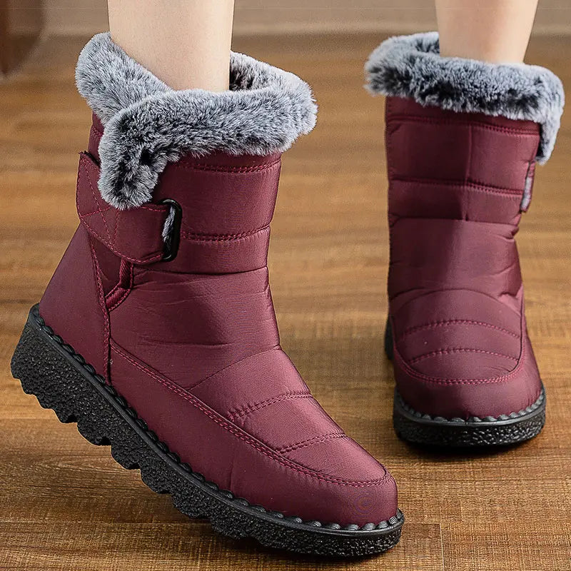 Women's Boots 2023 New Winter Shoes For Women Heeled Winter Boots Waterproof Snow Boots Elegant Warm Fur Winter Footwear Female Ali top1 Store