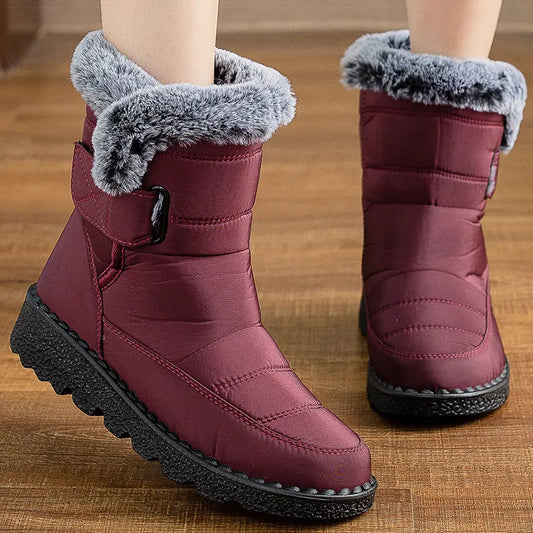 Women's Boots 2023 New Winter Shoes For Women Heeled Winter Boots Waterproof Snow Boots Elegant Warm Fur Winter Footwear Female Ali top1 Store