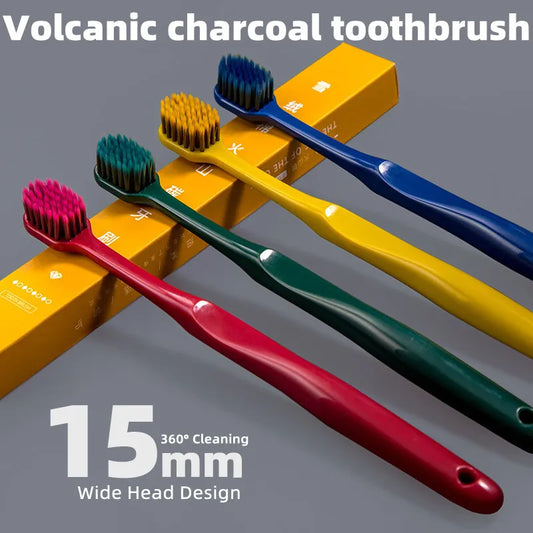 Volcanic Charcoal Toothbrush Widen Soft Eco Friendly Portable Fiber bursh Premium Oral Hygiene Care Dropshipping ShopOnlyDeal