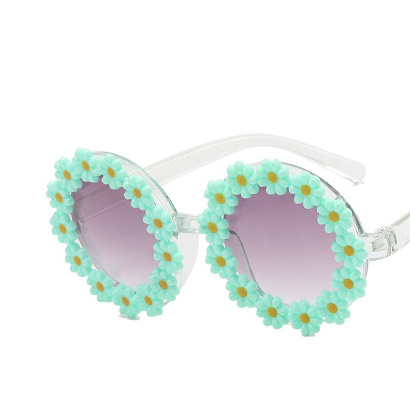 Kids Sunglasses Children Round Flower Sunglasses for Girls Boys Baby Shades Glasses UV400 New Outdoor Sun Protection Eyewear hi eyewear Store