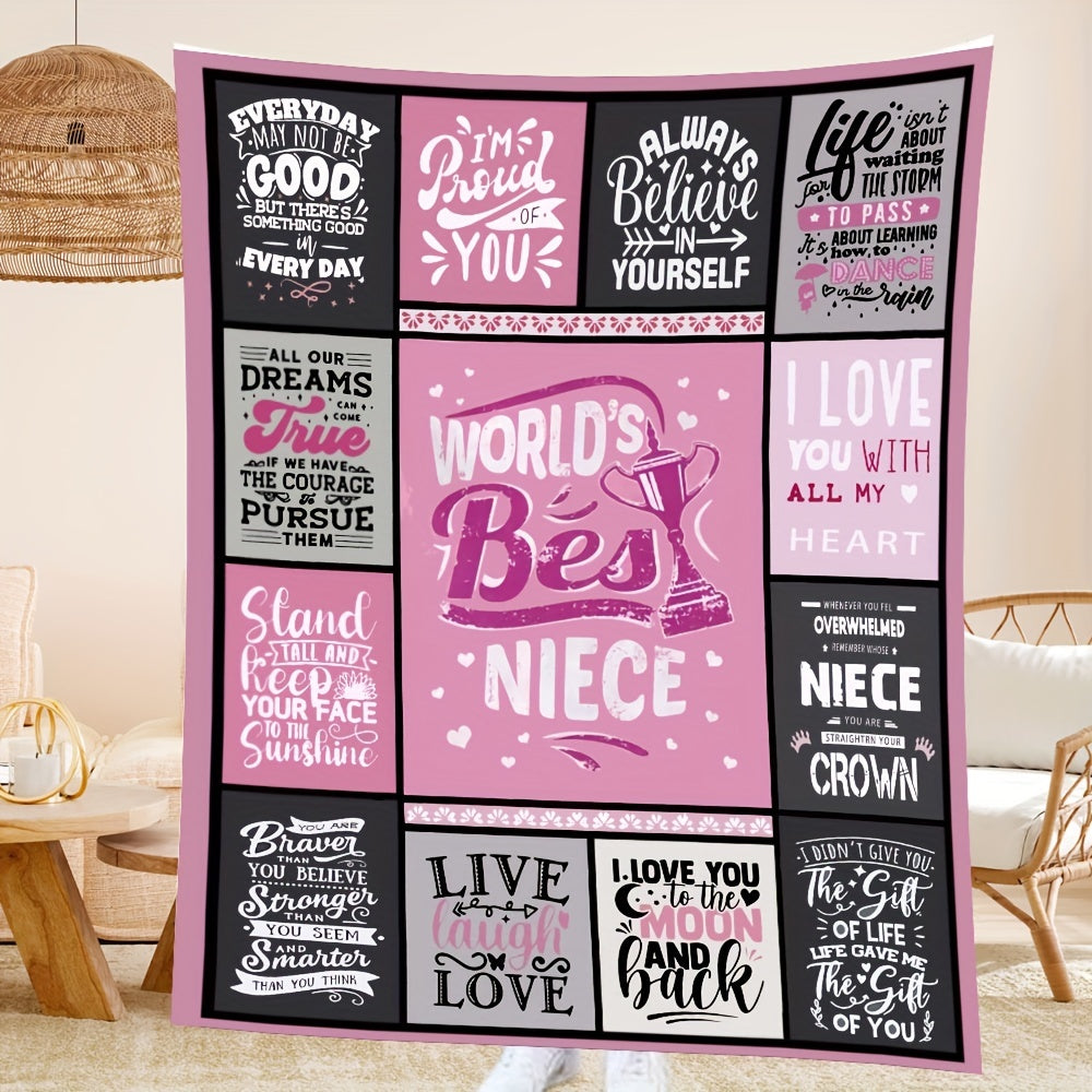 Blanket Gift For Niece, Multi-purpose Printing Blanket For Outdoor Beach Camping Sofa Pet Office Flannel Blanket, Throw Blanket Living Room Decoration Flannel Holiday Blanket For All Season - Temu ShopOnlyDeal