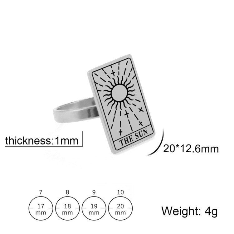 Tarot Steel Ring Men's And Women's Stainless ShopOnlyDeal