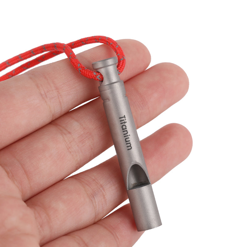 Lightweight Portable Outdoor Pure Titanium Survival Whistle ShopOnlyDeal