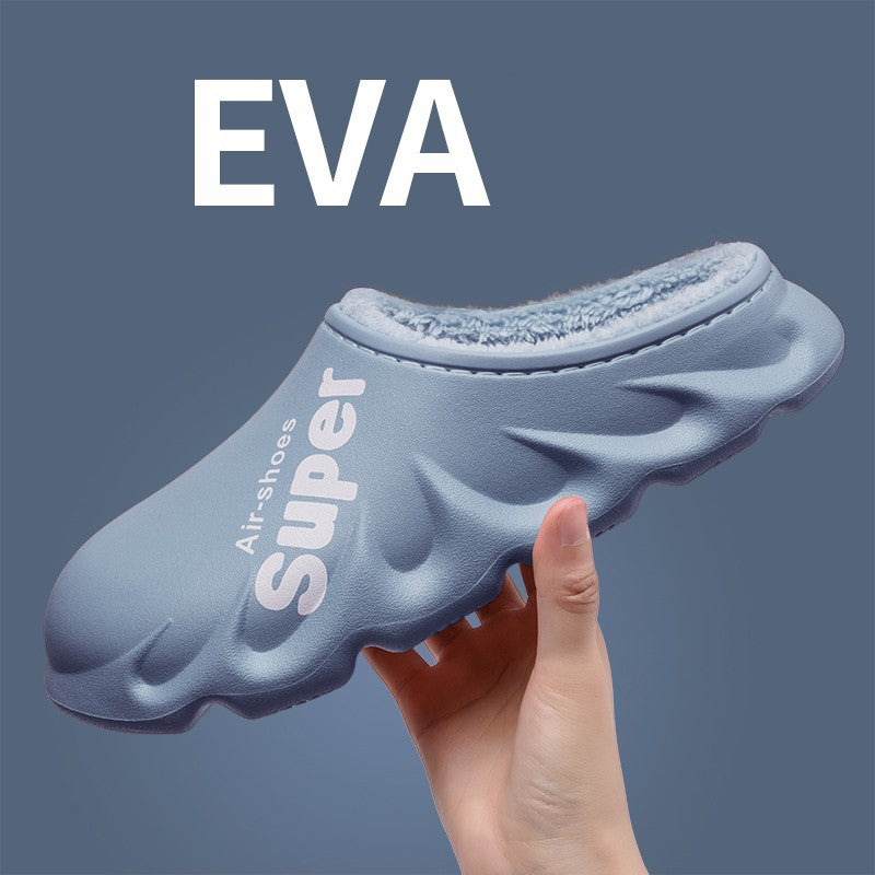 Home Slippers EVA Waterproof Warm Plush Indoor Shoes Couple Couple Shoes ShopOnlyDeal