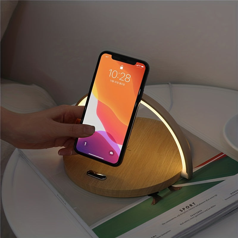 Christmas Gift Multifunction Wireless Charger Pad Stand Led Desk Table Lamp Touch Night Light Fast Charging Station Dock For Iphone Samsung - Temu ShopOnlyDeal