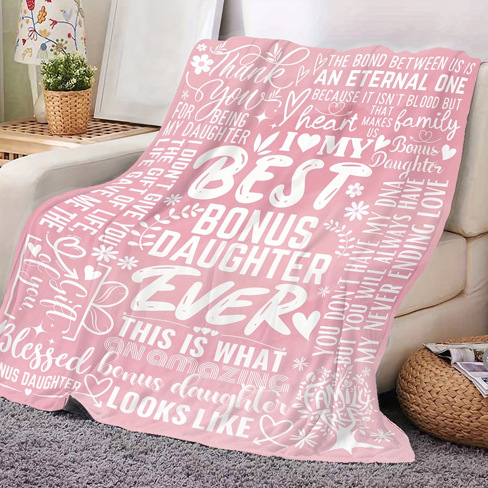 Best Daughter Gift Flannel Digital Printed Blanket Suitable For Sofa Cover Blanket, Home Leisure Blanket, Air Conditioning Blanket, Nap Blanket, Soft And Comfortable Gift Blanket For Daughter ShopOnlyDeal