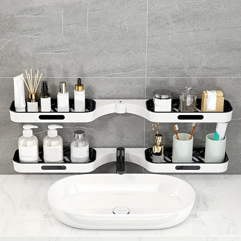 Maximize Your Bathroom Storage with This Wall-Mounted Plastic Shelf Rack! ShopOnlyDeal