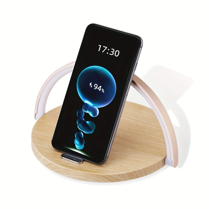 Christmas Gift Multifunction Wireless Charger Pad Stand Led Desk Table Lamp Touch Night Light Fast Charging Station Dock For Iphone Samsung - Temu ShopOnlyDeal