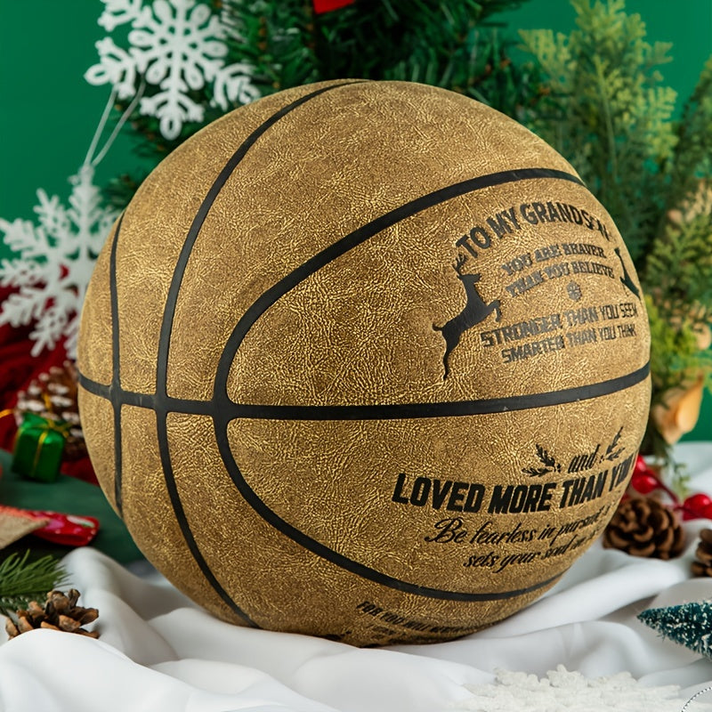 Basketball To My Grandson Gift Bravery-inspiring Leather Basketball For Grandsons ShopOnlyDeal
