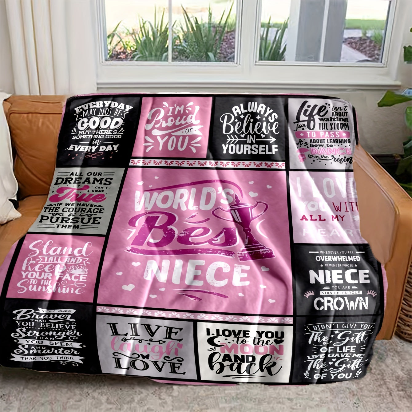 Blanket Gift For Niece, Multi-purpose Printing Blanket For Outdoor Beach Camping Sofa Pet Office Flannel Blanket, Throw Blanket Living Room Decoration Flannel Holiday Blanket For All Season - Temu ShopOnlyDeal