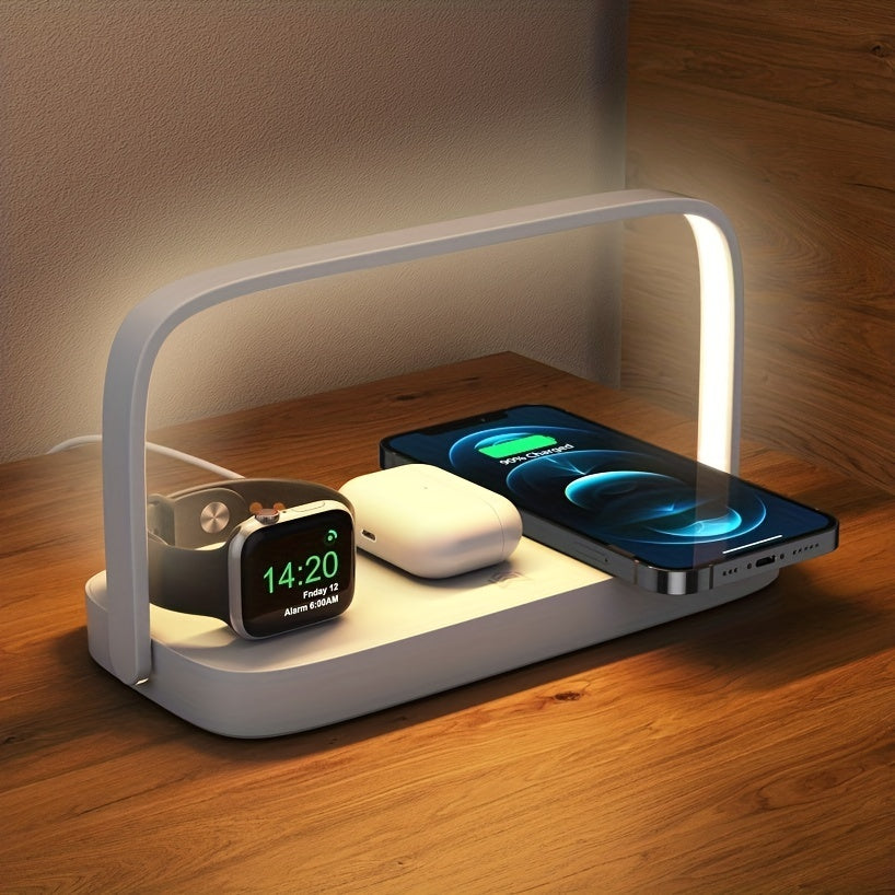 Fast Charger Stand 1 Multi Function Qi Wireless Charger Portable Led Reading Night Lamp Wireless Charger For Iphone 14/13/12/11 Series And For Smart Phone - Temu ShopOnlyDeal