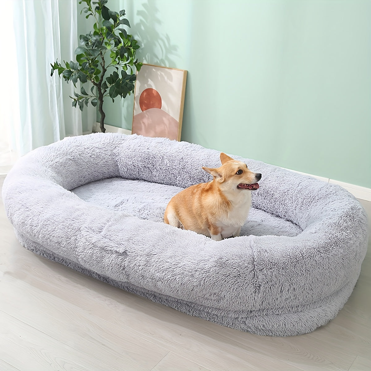 Large Pet Bed For Humans Soft Dog Bed Human-sized Large Dog Bed For Adults & Pets - Temu ShopOnlyDeal