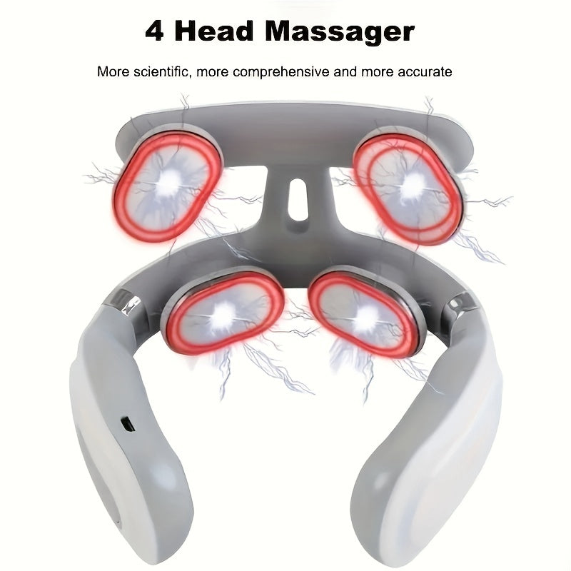 Portable Smart Massager Wireless U-shaped Tens Ems Pulse 2024 High Quality Heated Cervical Massager - Relieve Neck & Shoulder Pain With Four-head Heating And 16gear For Cervical Spine Care And Massage - Temu ShopOnlyDeal