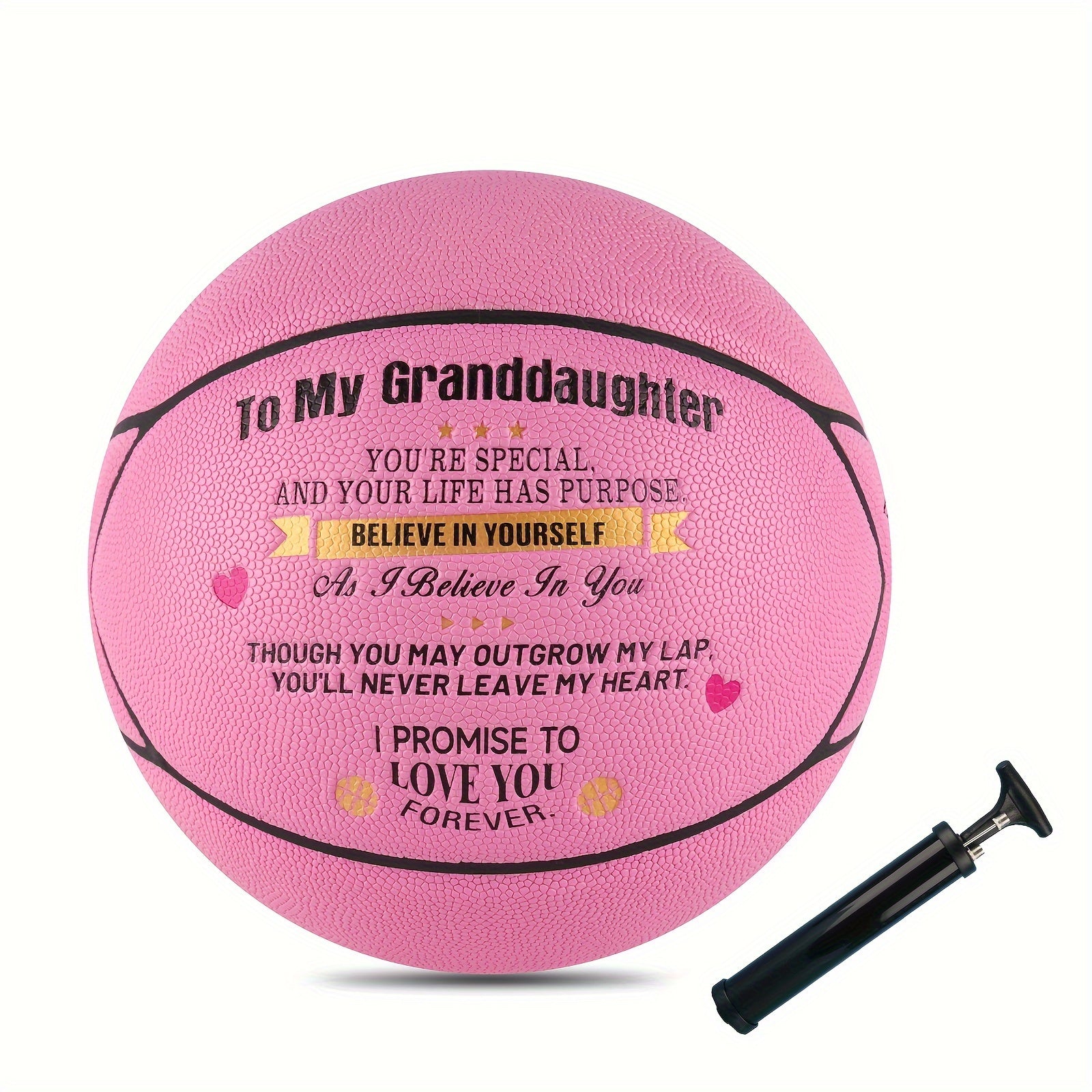 To My Granddaughter Christmas Basketball Gift - Engraved Leather Basketball Gifts For Birthday Graduation Christmas - Size 7 (with Pump) - Temu ShopOnlyDeal