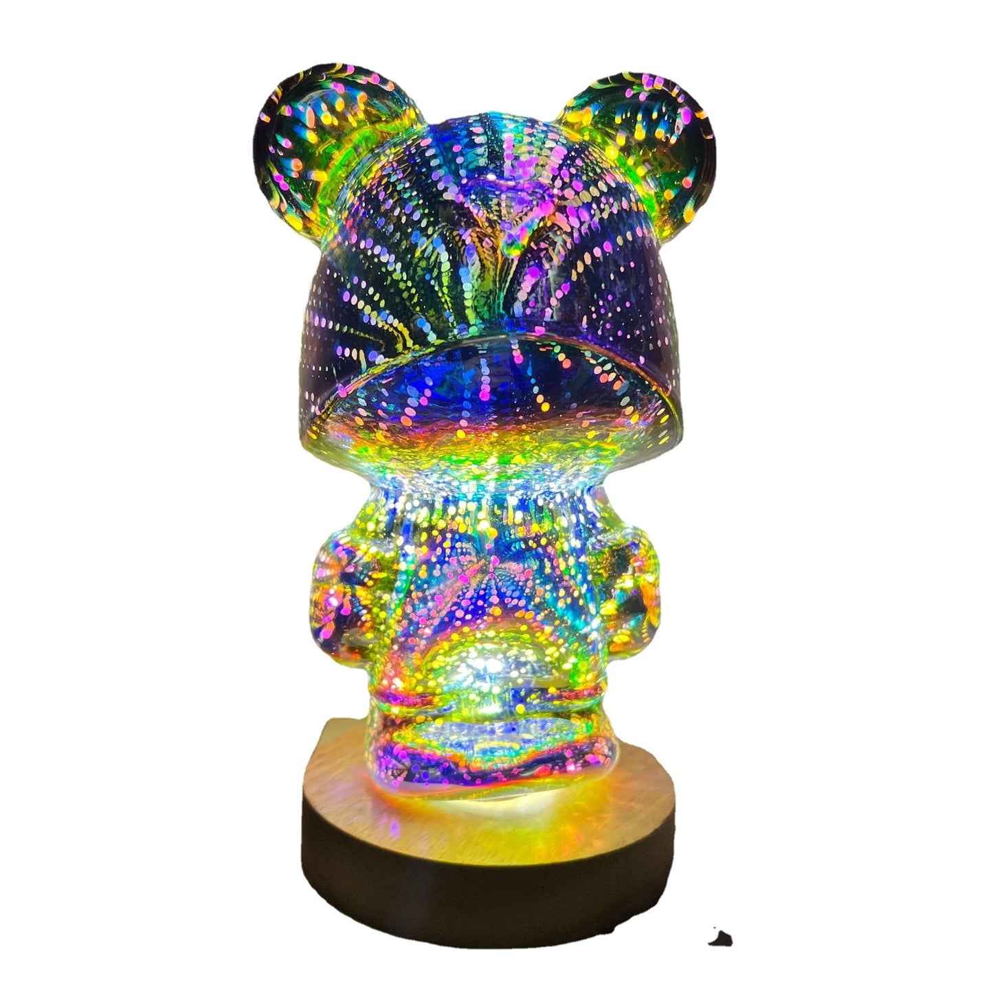 3D Firework Bear Light Luminous Bear Atmosphere Table Lamp Artwork Decorations Night Light PersonalizedByGuru