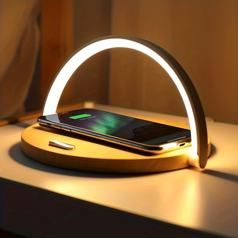 Christmas Gift Multifunction Wireless Charger Pad Stand Led Desk Table Lamp Touch Night Light Fast Charging Station Dock For Iphone Samsung - Temu ShopOnlyDeal