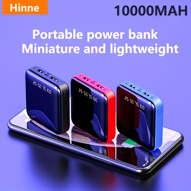 10000mah Large Capacity Mobile Power 5v2.1a Portable Usb Charger Charging Bank Suitable For Android Devices (2xusb Output), With Led Lighting, Led Digital Power Display, Safe And Stable Polymer Lithium Battery ShopOnlyDeal