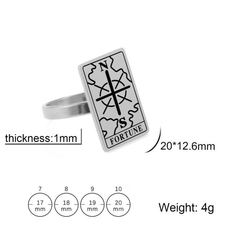 Tarot Steel Ring Men's And Women's Stainless ShopOnlyDeal