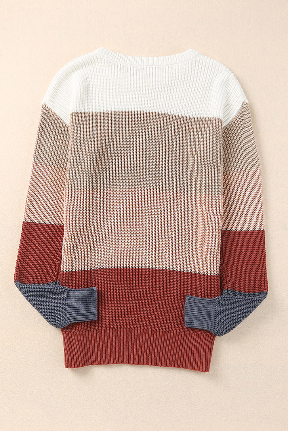 Color Block Round Neck Sweater: Elevate Your Wardrobe with Chic and Vibrant Style ShopOnlyDeal