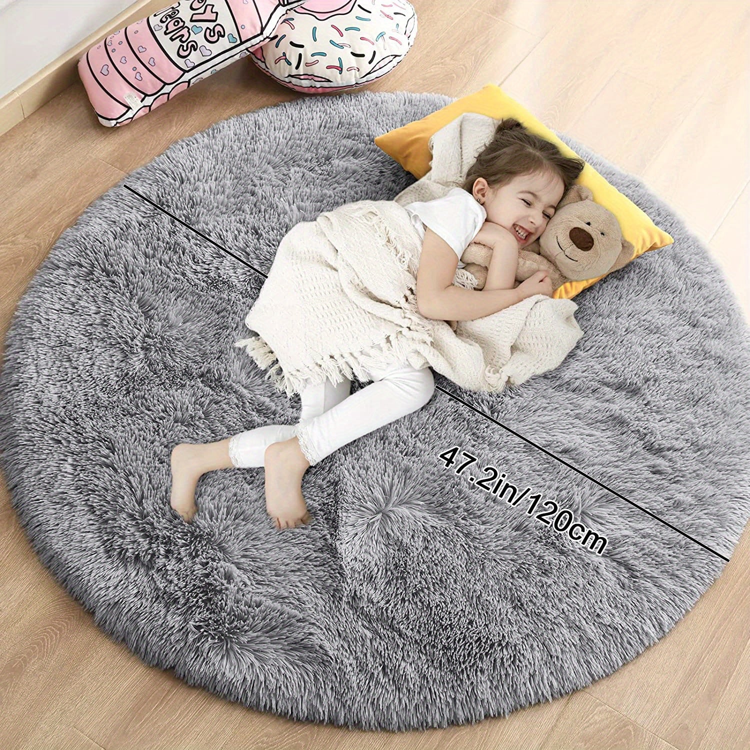 Warm Soft And Fluffy Shaggy Rug - Non-slip And Waterproof - Perfect For Living Room, Bedroom, Nursery, Game Room, Dormitory, Carpet - Teenage Room Decoration And Room Decor (4'x4') - Temu ShopOnlyDeal