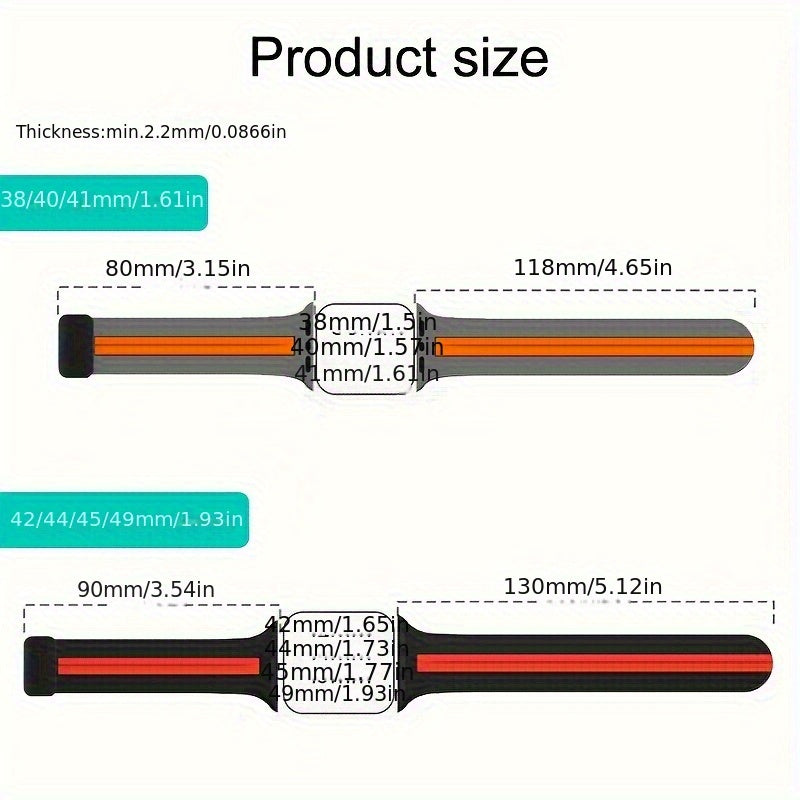 Enhance Your Apple Watch with Couple Magnetic Strap: Premium Silicone Bracelet for All Sizes (38mm to 49mm) - Compatible with iWatch Series Ultra 8, 7, 6, 5, 4, 3, SE ShopOnlyDeal