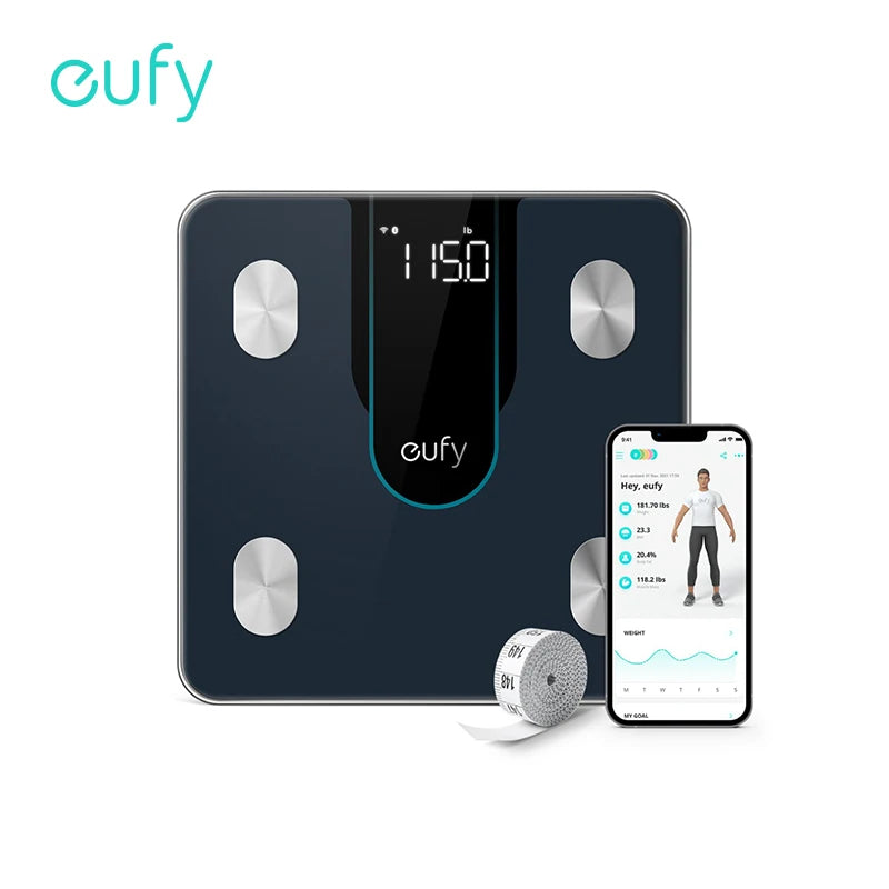 Eufy Smart Scale P2 Digital Bathroom Scale with Wi-Fi Bluetooth15 Measurements Including Weight, Body Fat BMI 50 g/0.1 lb ShopOnlyDeal