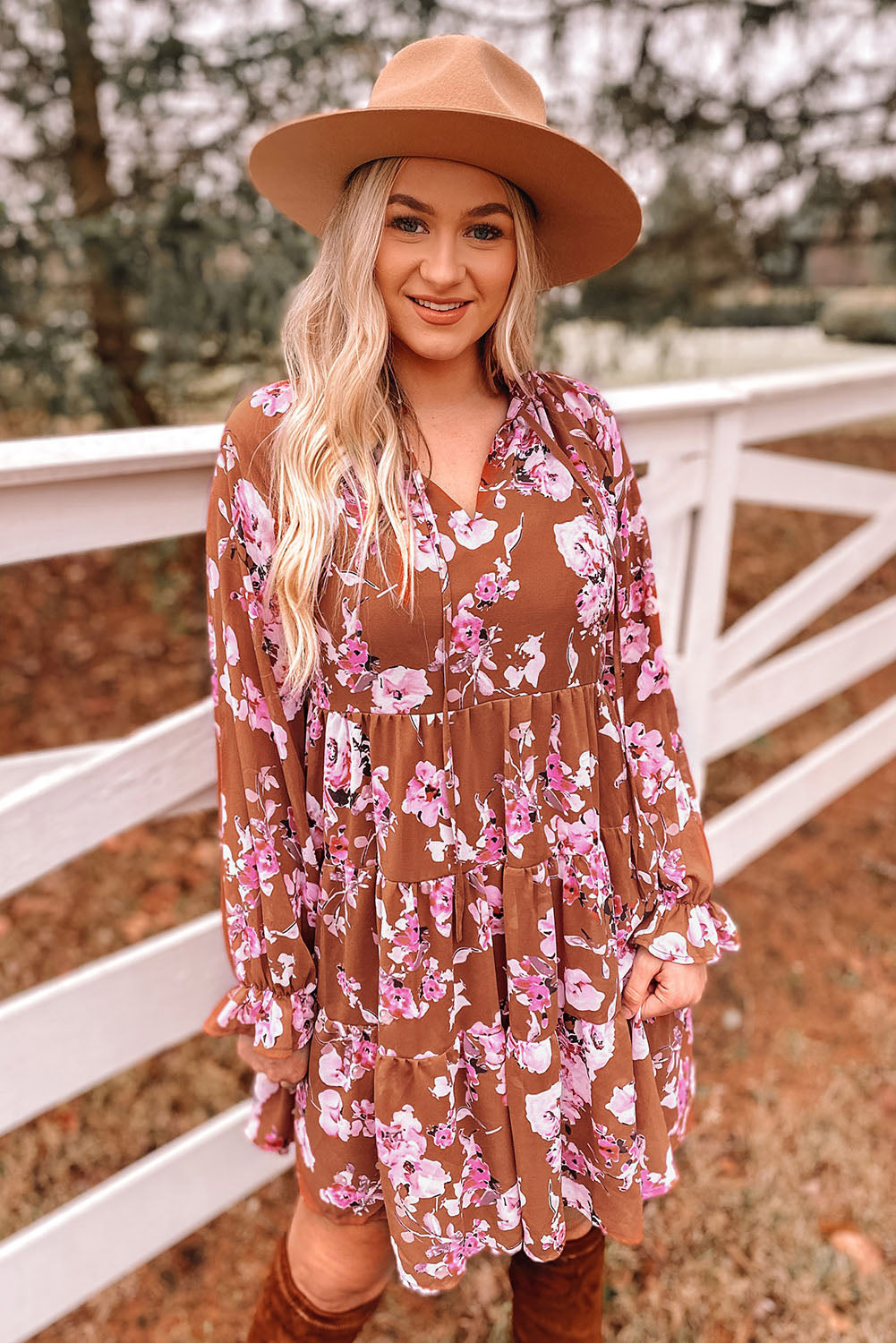 Effortlessly Elegant: Floral Flounce Sleeve Tiered Dress for Every Occasion 🌸 ShopOnlyDeal