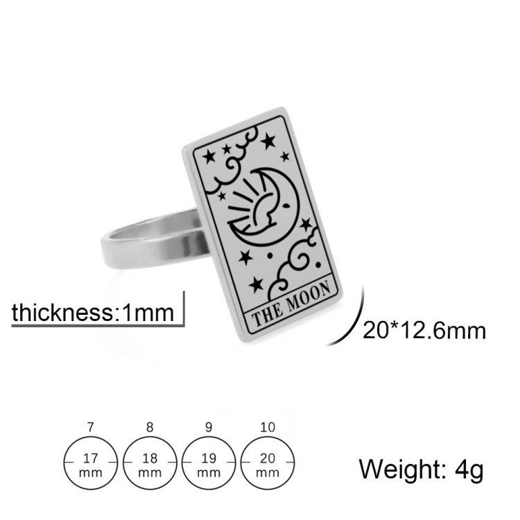 Tarot Steel Ring Men's And Women's Stainless ShopOnlyDeal