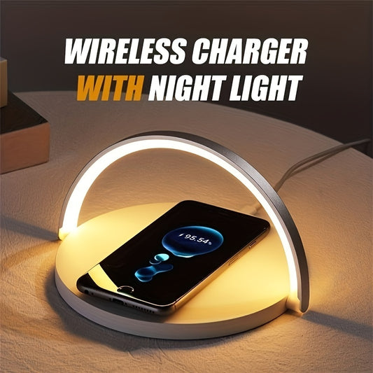 Christmas Gift Multifunction Wireless Charger Pad Stand Led Desk Table Lamp Touch Night Light Fast Charging Station Dock For Iphone Samsung - Temu ShopOnlyDeal