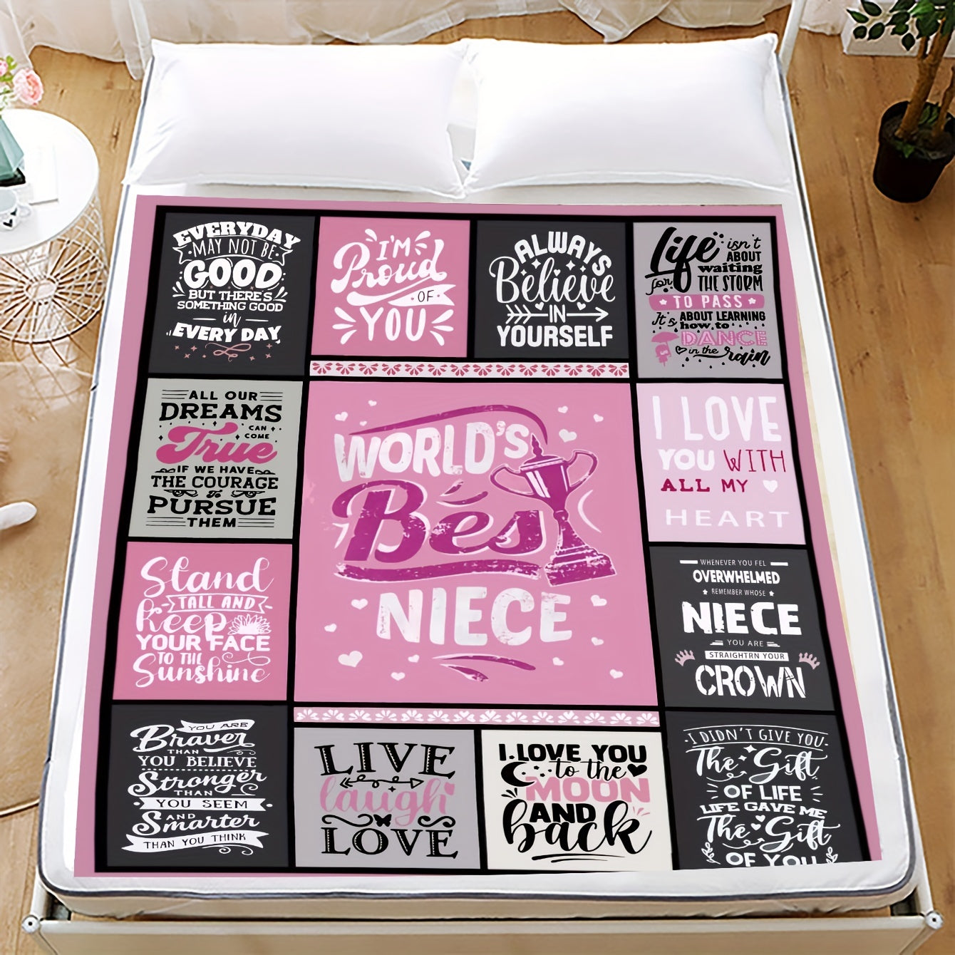 Blanket Gift For Niece, Multi-purpose Printing Blanket For Outdoor Beach Camping Sofa Pet Office Flannel Blanket, Throw Blanket Living Room Decoration Flannel Holiday Blanket For All Season - Temu ShopOnlyDeal