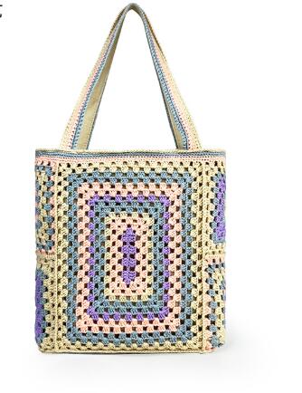 Bohemian Crochet Women Shoulder Bags - Knitting Large Capacity Tote Bag for Casual Style - Lady Handbags, Big Shopper Purses, Summer Beach Bags with a Boho Vibe HISUELY 88 Store