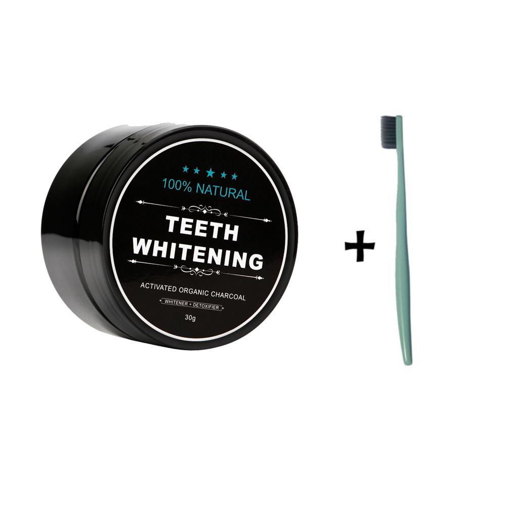 TeethWhite®️ Plus Organic Charcoal Teeth Whitening + 1 PCs Tooth Brush ShopOnlyDeal