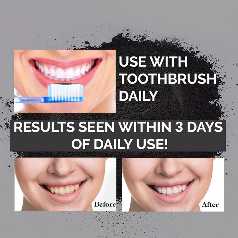 TeethWhite®️ Plus Organic Charcoal Teeth Whitening + 1 PCs Tooth Brush ShopOnlyDeal