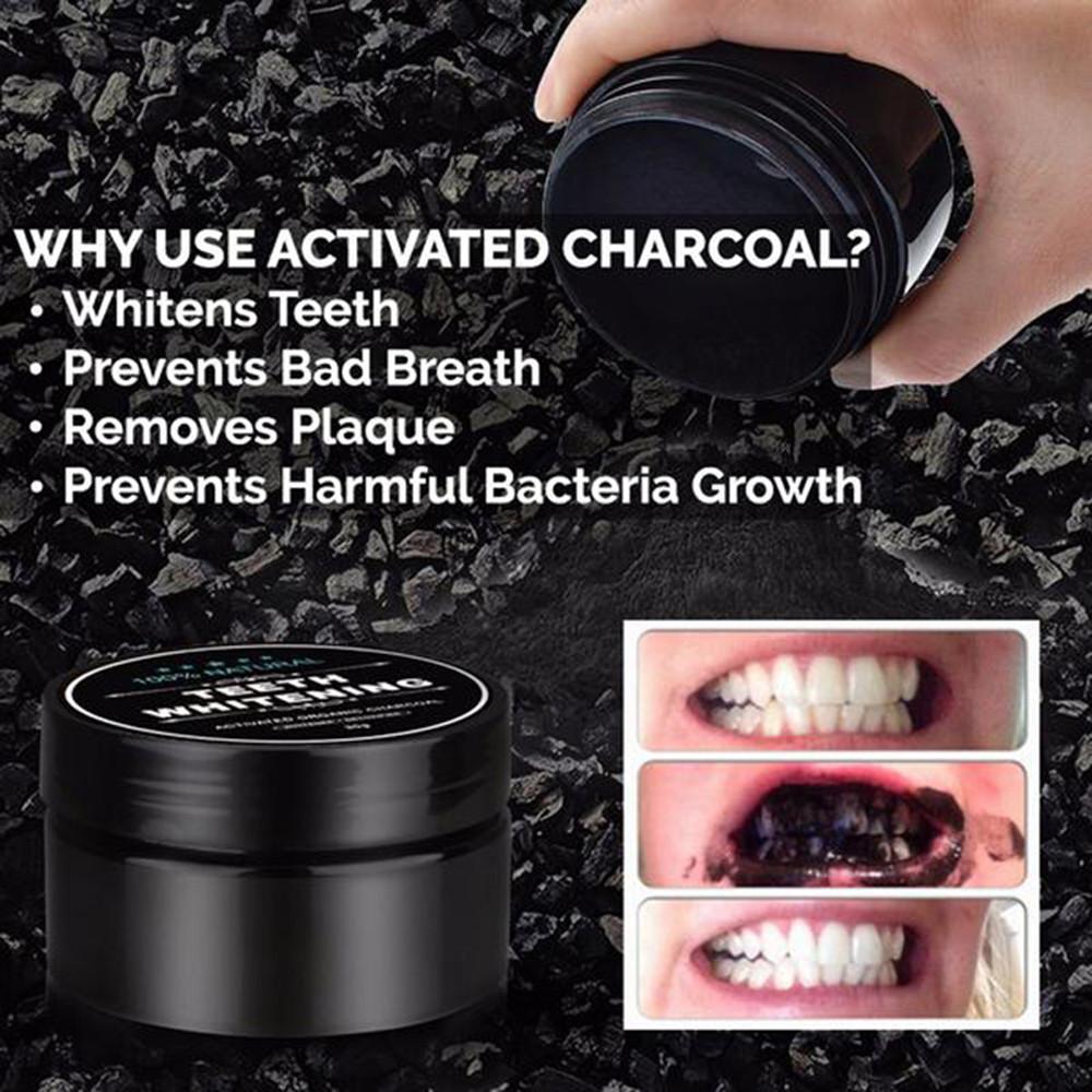 TeethWhite®️ Plus Organic Charcoal Teeth Whitening + 1 PCs Tooth Brush ShopOnlyDeal