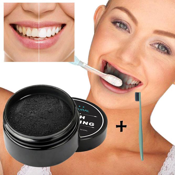 TeethWhite®️ Plus Organic Charcoal Teeth Whitening + 1 PCs Tooth Brush ShopOnlyDeal